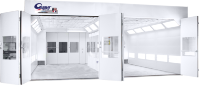 dual-bay spray booth