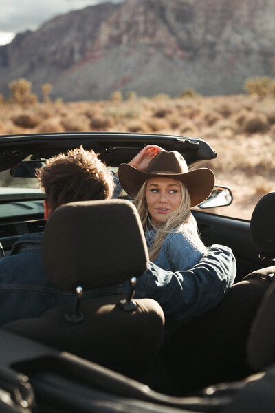 Couple in the desert Las Vegas