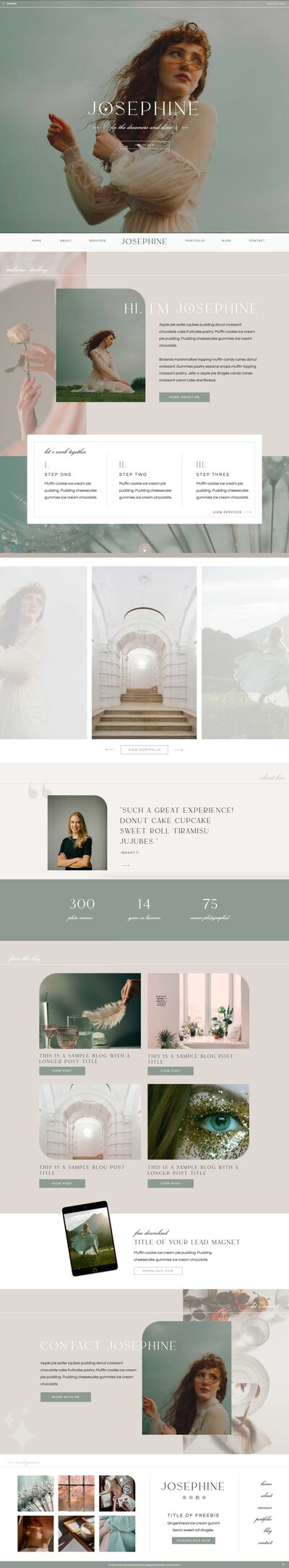 Showit Templates |  Heather Jones Creative | Simone