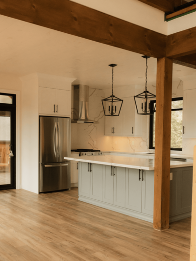 Artisan-built timber home in Haliburton Highlands showcasing stunning joinery, vaulted ceilings, and natural materials.