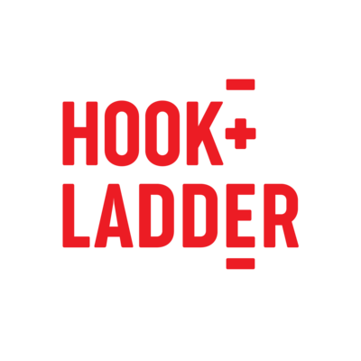 Hook + Ladder Logo in red