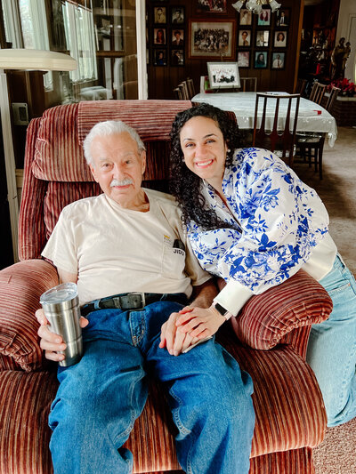 Teresa with her grandfather
