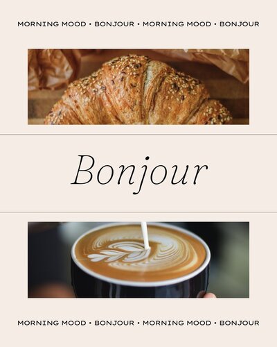 social media template for bakeries and restaurants - morning mood