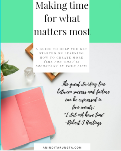 Making time for what matters most- lead magnet cover