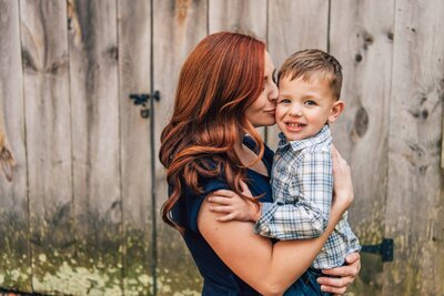 mom and son