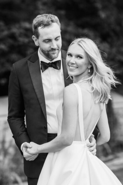 Bride and groom portrait at Appleford Estate wedding in Philadelphia