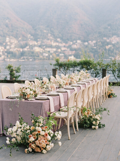 Luxury reception at Villa Pizzo in Lake Como