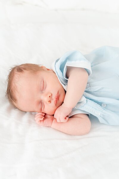 Portrait of newborn baby boy by Chattanooga newborn photographer Kelley Hoagland