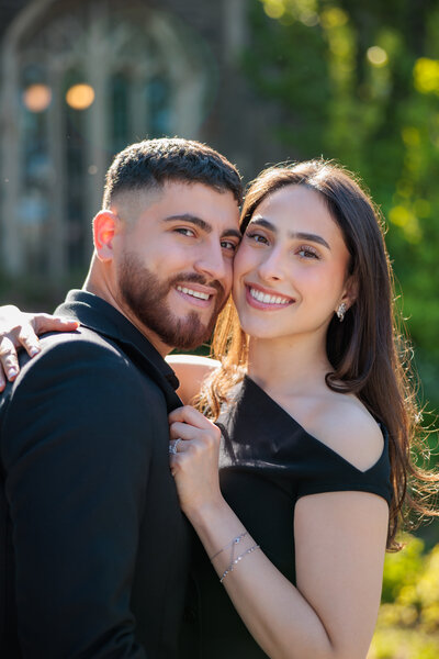 Bride and groom sunset photo