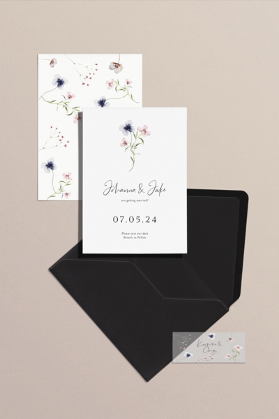 Digital wedding save the date card from the Katie collection