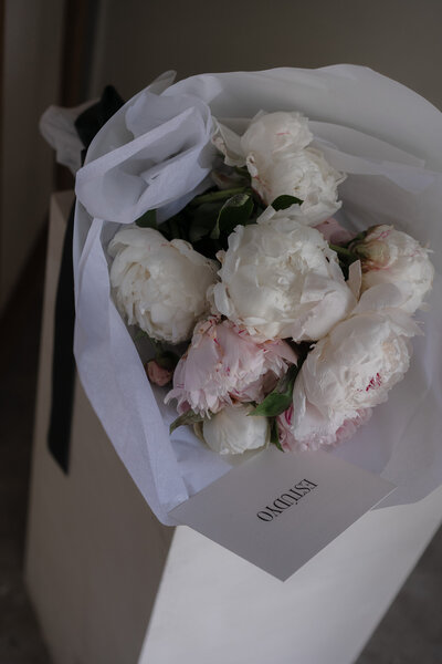 Bouquet of seasonal flowers and greenery