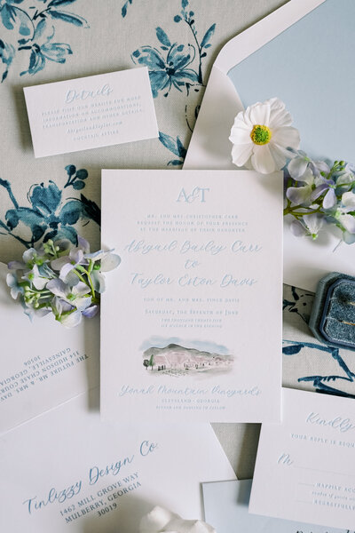 St Simons semi custom wedding invitations TDC