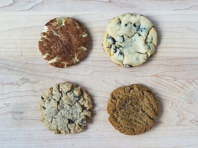Selection of assorted gourmet cookies from Mind Your Biscuits.