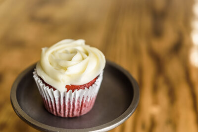 Gluten-free red velvet cupcake made by Mason Dixon Bakery