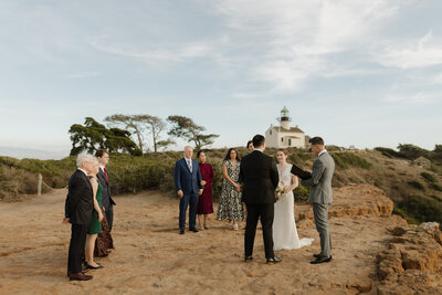 A wedding ceremony taking place