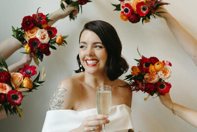 Foxglove Studio, contemporary Calgary, Alberta wedding florist, featured on the Brontë Bride Vendor Guide.