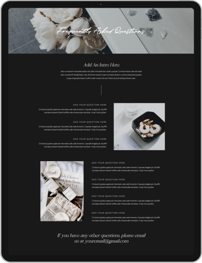 FAQ Showit Add On Template