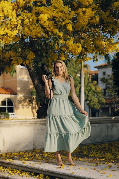 cristina pelino poses with camera