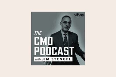 Logo for The CMO Podcast hosted by Jim Stengel