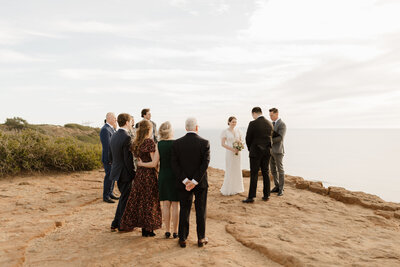 An elopement at sunset cliffs san diego