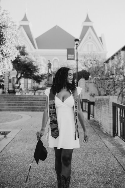 Black and white senior female