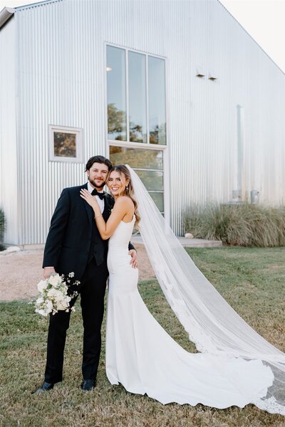 wedding couple smiling at prospect house