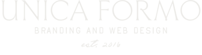 Logo for Unica Formo, showcasing branding and web design with a modern and creative flair.
