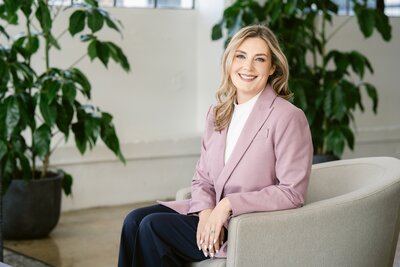Woman  posing for her headshot
