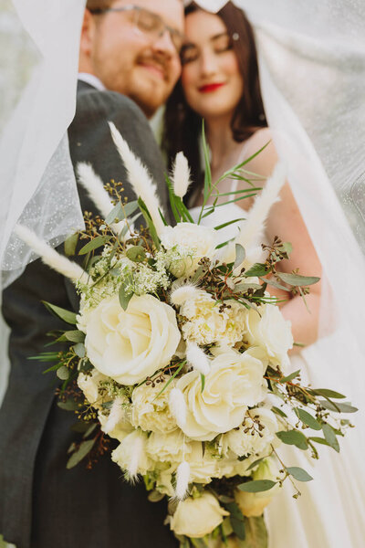 Couple embracing closeup filmy edit
