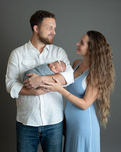 Sweet Family Portrait with Newborn by Laura King Photography
