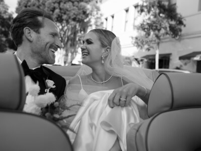 Bride  in Emily Riggs gown in Los Angeles