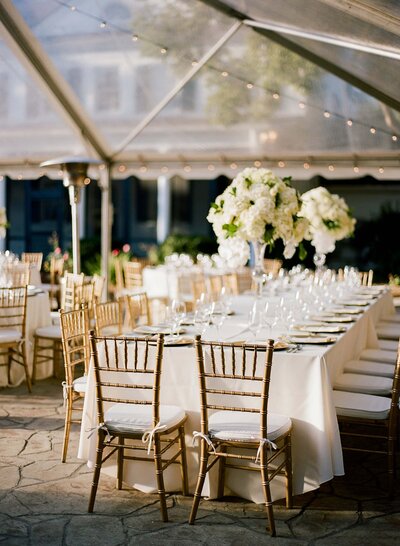 wedding reception long table decor