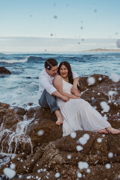SF bay area couple at the beach