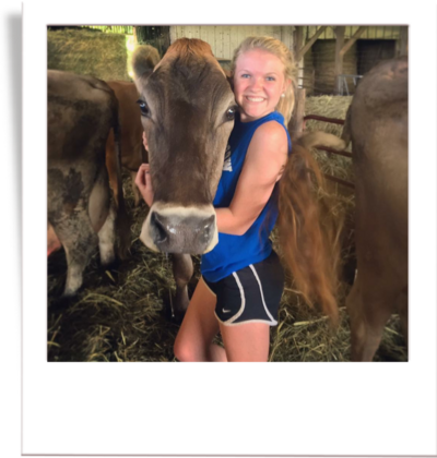 Ally made regular trips to make sure she was well taken care of when she was at the dairy