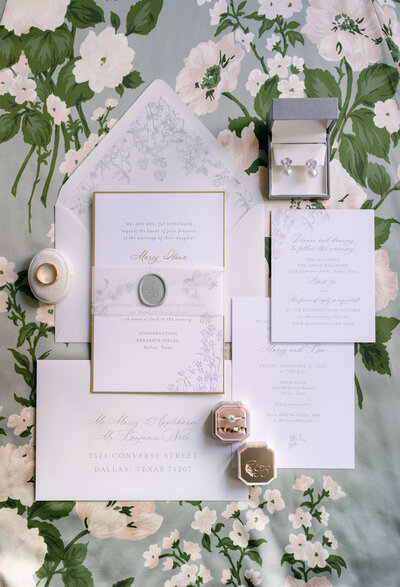 Classic wedding invitations by Southern Fried Paper