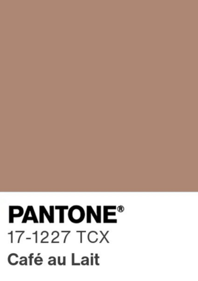 2026 trend pantone color cafe au lait