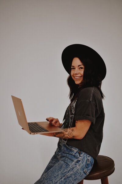 Woman on computer