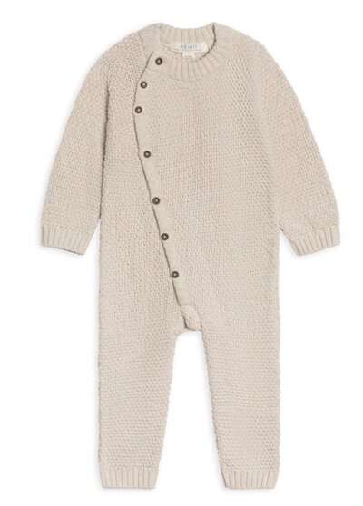 beige knit newborn kimono