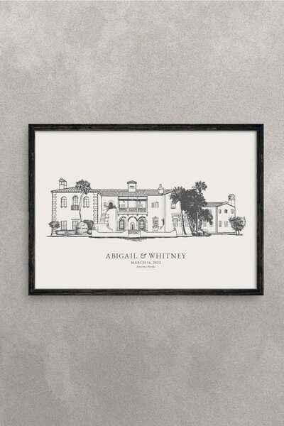 Powel Crosley Estate Illustration Art Print_Framed
