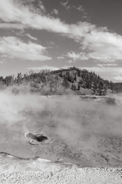 Old Faithful Geyser in Yellowstone