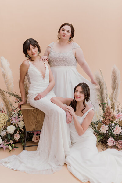 Newest bridal collections from Lovenote Bride, a modern bridal boutique based in Calgary + Vancouver. Featured on the Brontë Bride Blog.