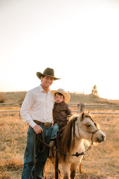 Montana cowgirl at sunset