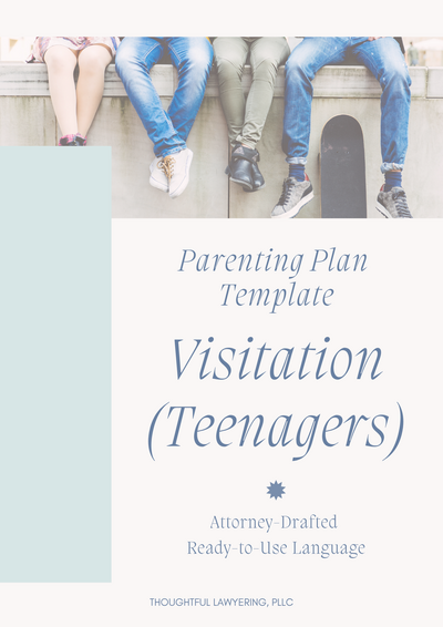Parenting Plan Template Teenagers