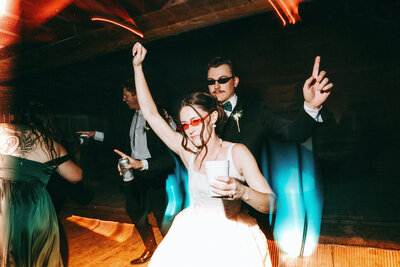 Bride and groom during wedding reception at Payette Lake, McCall, Idaho wedding - photographed by The Storytellers