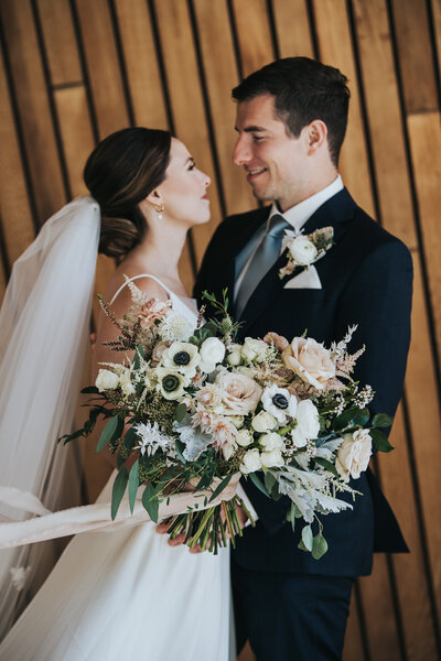 Double header wedding at Venue 308 with florals by Pine For Cedar, romantic wedding florals featured on the Brontë Bride Blog.