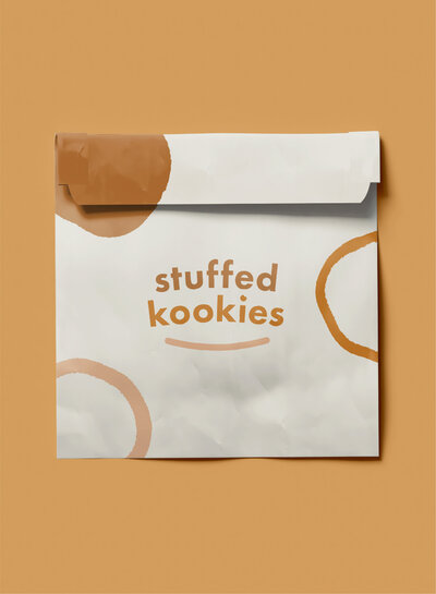 Stuffed Kookies cookie bakery branding logo bag sleeve