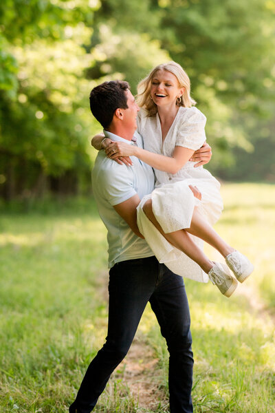 Timeless photo of engaged couple