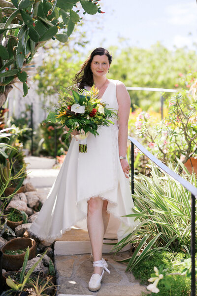 antigua wedding bride portrait