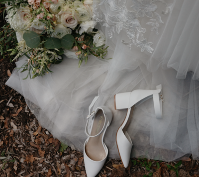 bride and her shoes