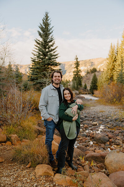 Couple exploring the stunning landscape of Vail Colorado. Timeless family vacation memories